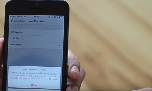 Cách xóa tin nhắn định kỳ trên iPhone
