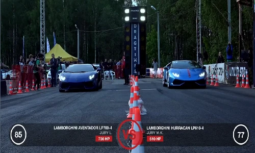 Cuộc đọ sức ngoạn mục giữa siêu xe Lamborghini Huracan và Aventador