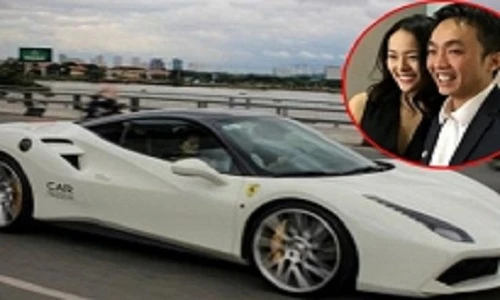 Cường Đô la chở Hạ Vi dạo phố bằng “siêu ngựa” Ferrari