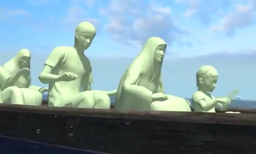 Video mô phỏng cảnh thuyền chở bé trai tị nạn Syria lật