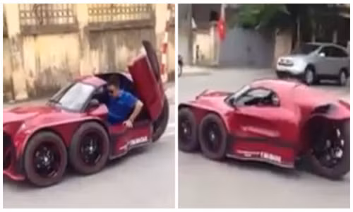 Xôn xao về chiếc xe ô tô 5 bánh tại Hà Nội