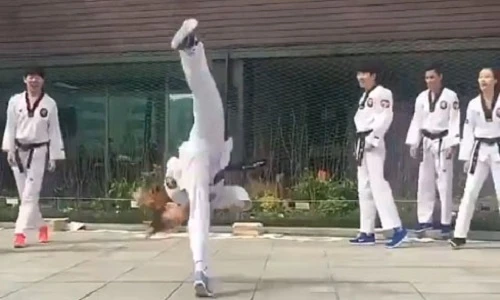 Clip: Võ sĩ Taekwondo quẩy nhạc sàn sôi động