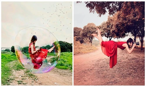 Độc đáo bộ ảnh cô gái bay của 9X Hà thành