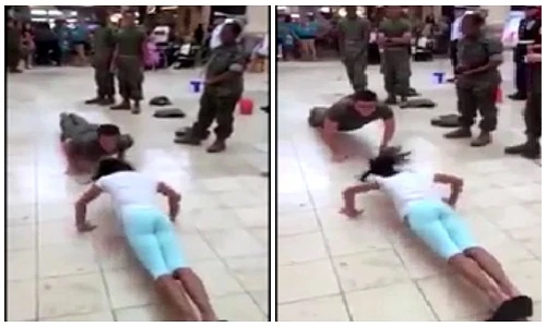 Chào thua trước màn chống đẩy khỏe vô đối của gái trẻ