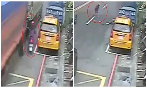 Bị chèn giữa hai ô tô, gái trẻ thoát chết thần kỳ