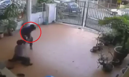 Cướp manh động vượt rào qua cổng nhà, giật túi xách