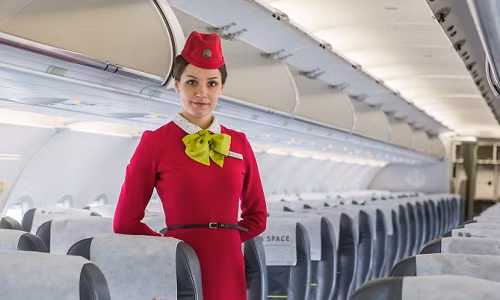 Lý do tiếp viên hàng không chắp tay sau lưng khi đón khách