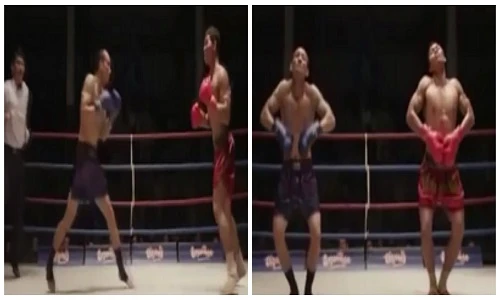 Hai võ sĩ kết hợp boxing với nhảy siêu hài hước