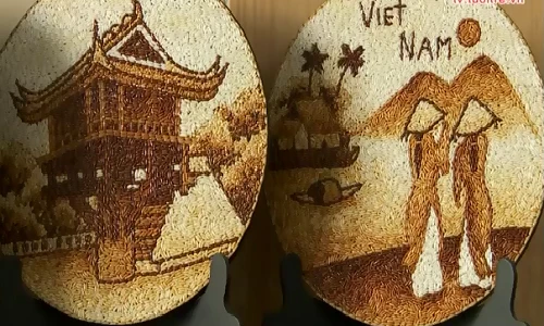 Nét đẹp không tưởng của những bức tranh gạo rang