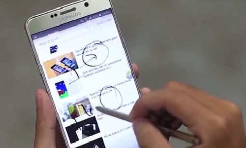 Cách chụp màn hình bằng tay trên Galaxy Note 5
