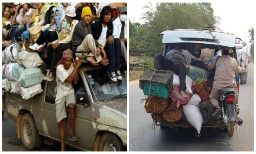 Muôn kiểu vận chuyển chỉ có ở Campuchia