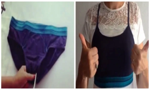 Tự chế áo tập thể thao từ... quần chíp