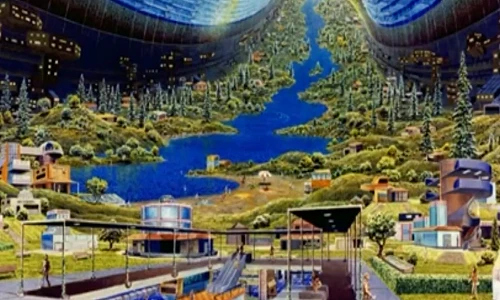 Hình ảnh đầu tiên về khu định cư trong không gian năm 2100