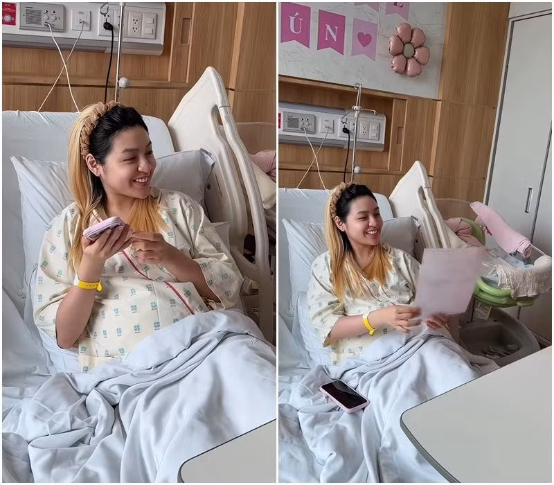 Trần Thanh Tâm, hot girl nổi tiếng với biệt danh "trứng rán cần mỡ", vừa gây xôn xao cộng đồng mạng khi được ông xã doanh nhân Mai Thiên Ân tặng một món quà cực kỳ giá trị là sổ đỏ (Giấy chứng nhận quyền sử dụng đất, quyền sở hữu nhà ở và tài sản khác gắn liền với đất) sau khi sinh con gái đầu lòng không lâu. (Ảnh: FBNV)
