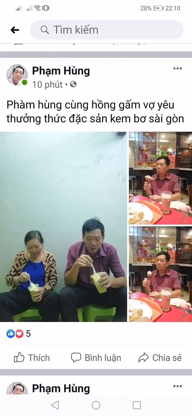 Không cần hoa mỹ, không cần những món quà đắt đỏ, tình yêu của cặp vợ chồng Phạm Hùng và Hồng Gấm được thể hiện bằng những hành động giản dị nhưng đầy ấm áp: cùng nhau đi chơi, ăn kem, chụp ảnh, và đặc biệt là... đăng bài "flex" nhau cực ngọt trên Facebook.