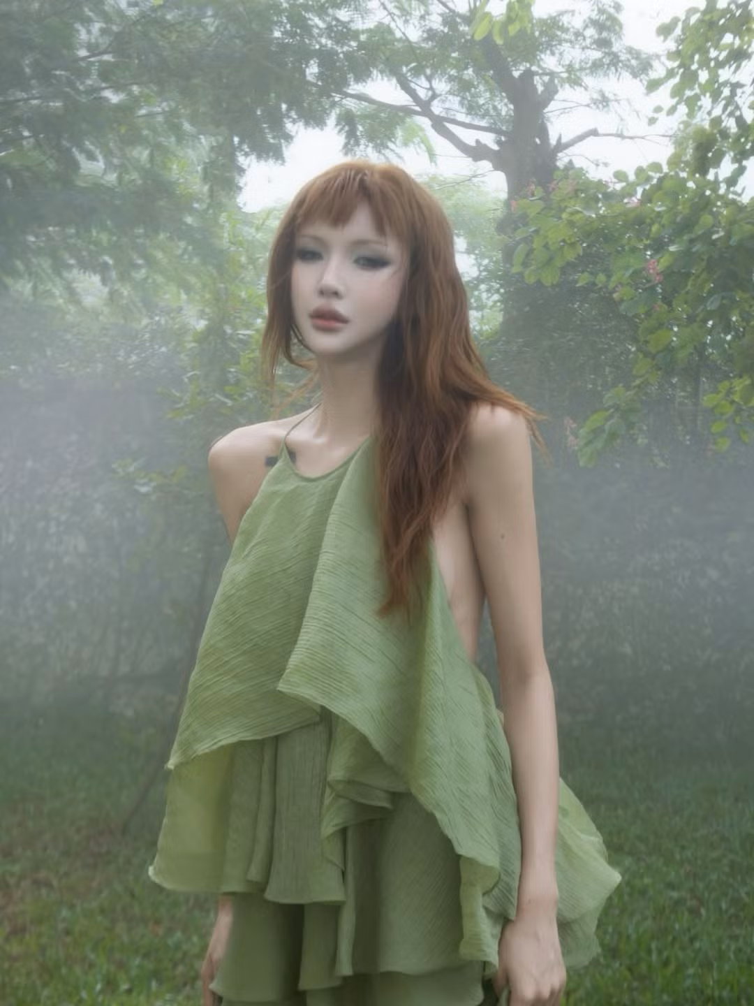 Lâm Minh thể hiện thành công sự chuyển đổi cảm xúc từ ánh mắt mơ màng, hướng về phía ánh sáng, đến những khoảnh khắc trầm tư, bước đi nhẹ nhàng trên thảm cỏ. (Ảnh: IGNV)