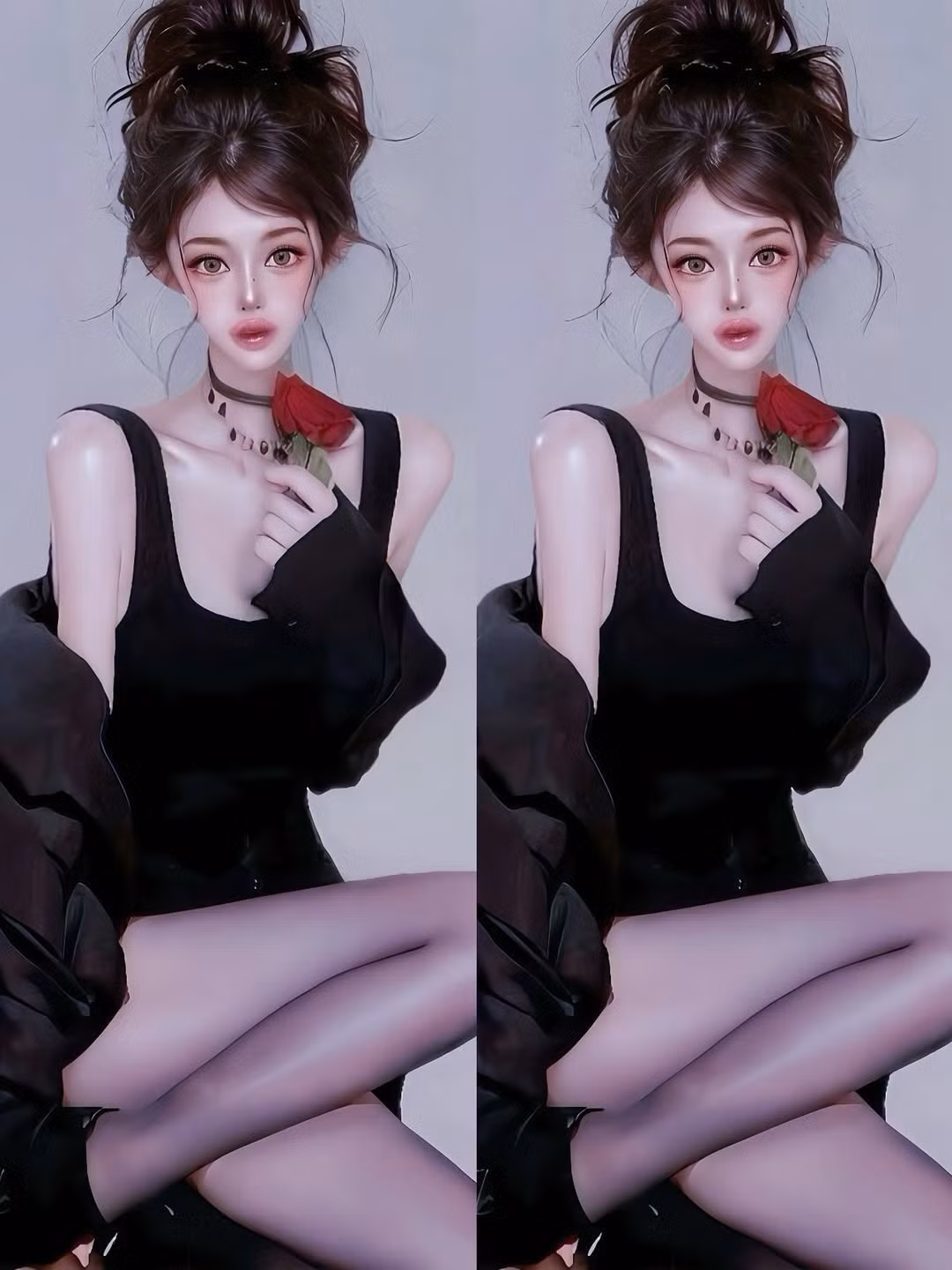 Tuy nhiên, điều khiến người xem thực sự "hoảng hồn" lại là gương mặt của cô. Thay vì vẻ đẹp tự nhiên, khuôn mặt cô bị chỉnh sửa đến mức phi thực tế. (Ảnh: IGNV)