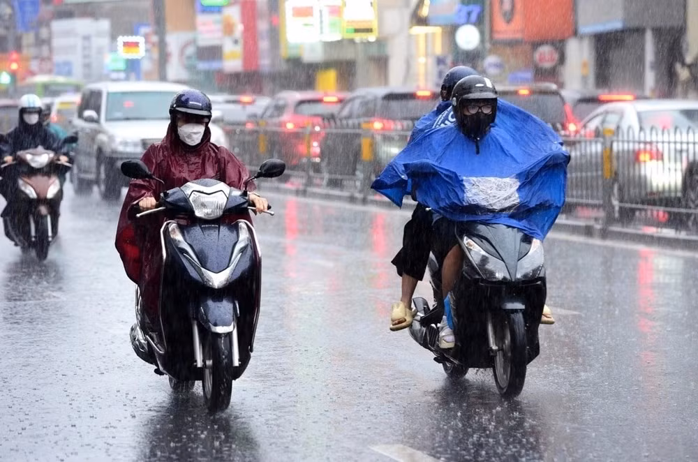 Từ Nam Quảng Trị đến Nam Bộ cục bộ có nơi mưa to, lượng mưa có nơi lên đến 70mm. Ảnh minh hoạ