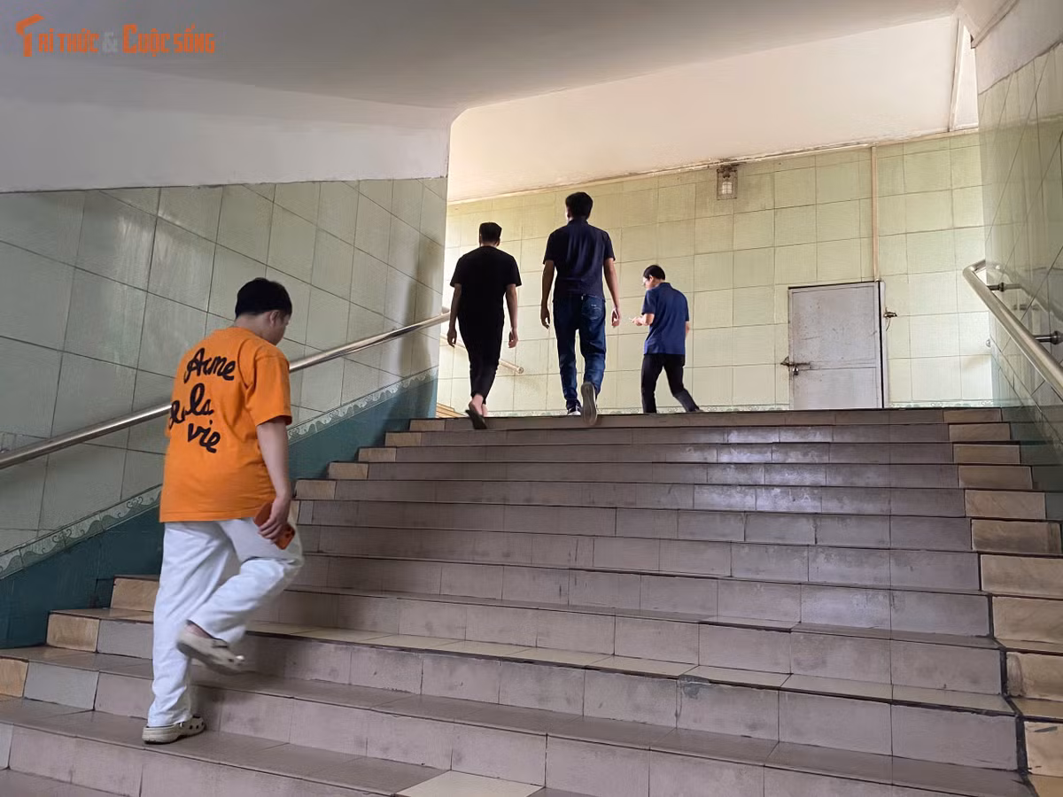 Trái ngược hoàn toàn với cảnh xe cộ nườm nượp, chen chúc và tiềm ẩn nhiều nguy cơ tai nạn phía trên mặt đường, bên dưới các hầm đi bộ lại là khung cảnh vắng lặng đến đìu hiu.