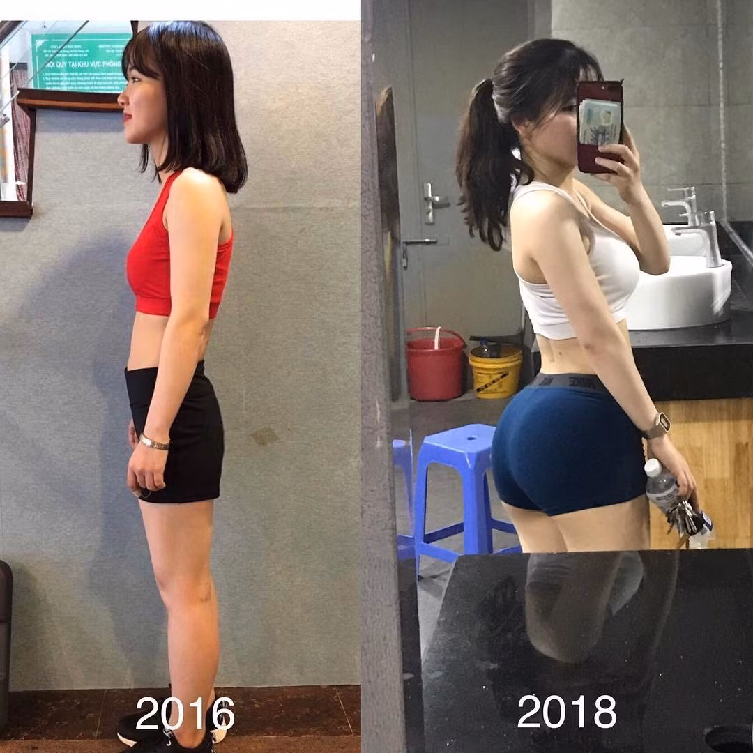 Thùy Trang từng nổi tiếng cách đây nhiều năm với hành trình thay đổi nhan sắc 180 độ nhờ tập gym.
