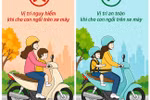 Hiểm họa khó lường khi cho trẻ nhỏ ngồi phía trước xe máy