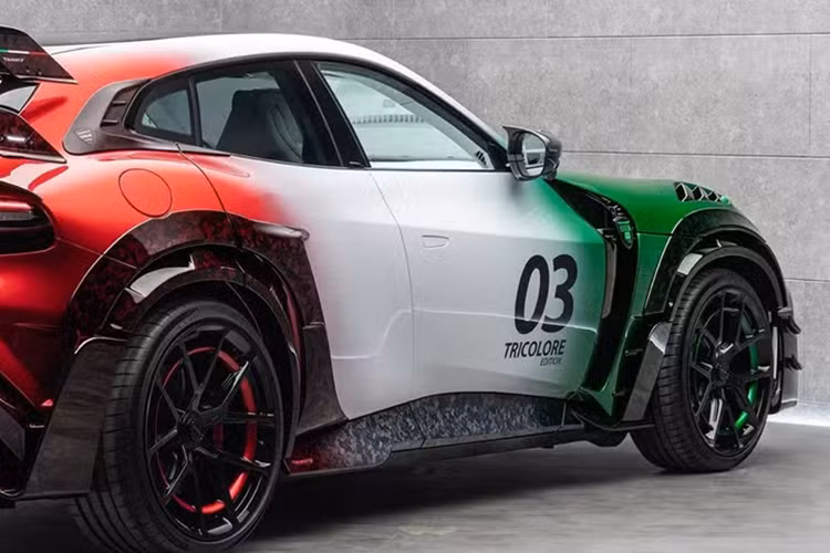 Mansory mang đến bộ bodykit cho Purosangue kết hợp cùng Tricolore tạo nên sự hoang dã. Điểm nhấn là cánh gió phía sau với hai bộ tách biệt, một cánh gió nằm ở mui xe và cánh gió lớn còn lại đặt tại cốp; nâng tổng số cánh gió của Pugnator lên 3 bộ, tạo sự tương đồng với khái niệm 3 màu sắc của ngoại thất.