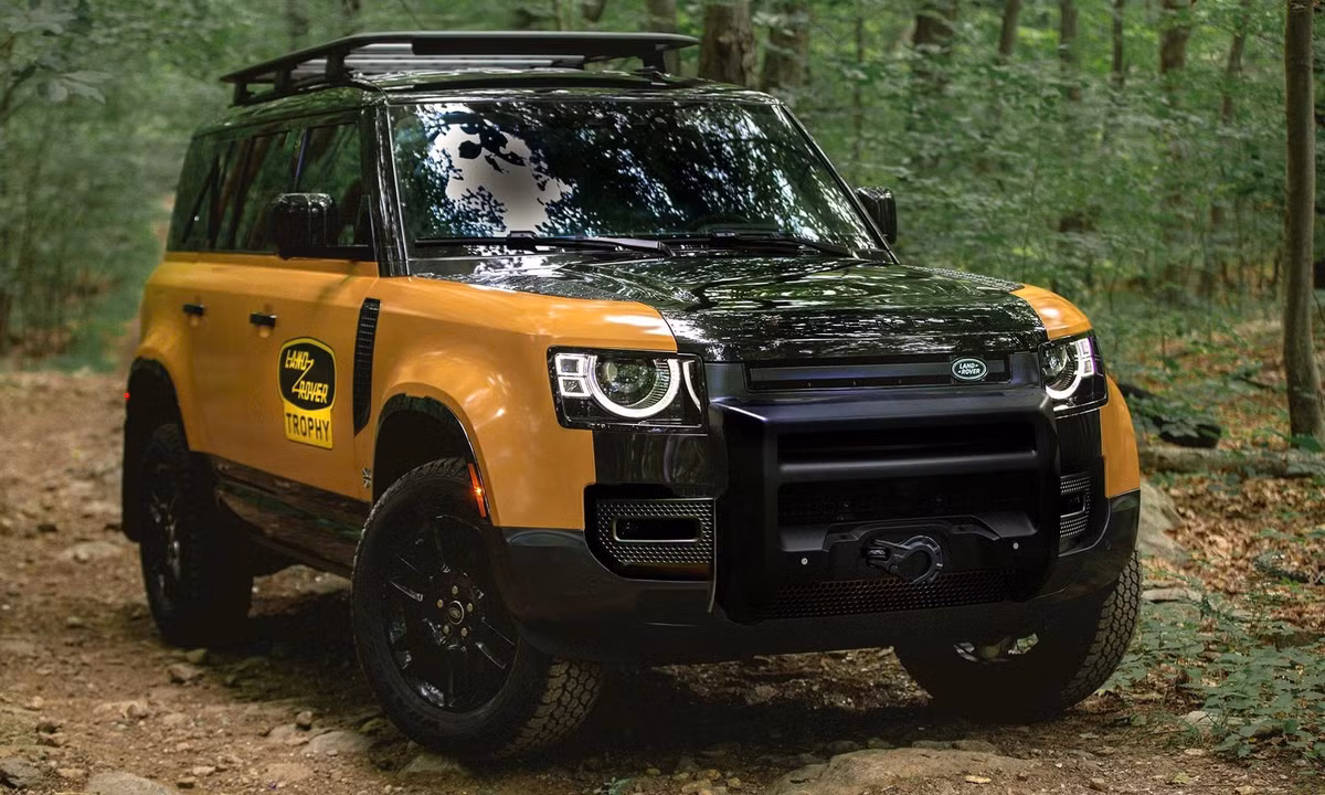 Không chỉ mang dáng vẻ phong trần, Defender 110 Trophy được trang bị bộ la-zăng hợp kim 20 inch màu đen bóng đi cùng lốp Goodyear Wrangler All-Terrain Adventure, đảm bảo khả năng chinh phục mọi địa hình.