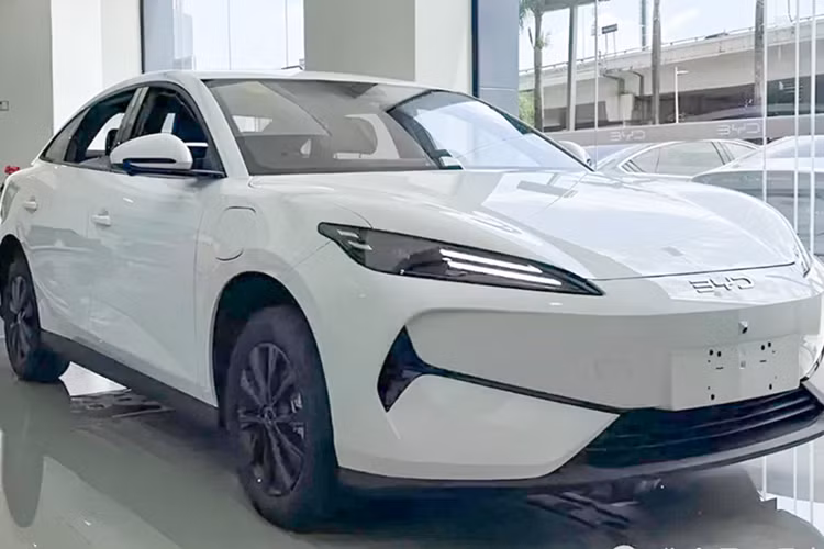 "Trái tim" của BYD e7 là mô-tơ điện TZ180XSJ đồng bộ nam châm vĩnh cửu đặt phía trước, có công suất tối đa 100 kW (khoảng 134 mã lực), cho tốc độ tối đa 150 km/h. Mô-tơ điện kết hợp với pin lithium-sắt-photphat (LFP) có dung lượng 48 kWh hoặc 57,6 kWh, tùy phiên bản.