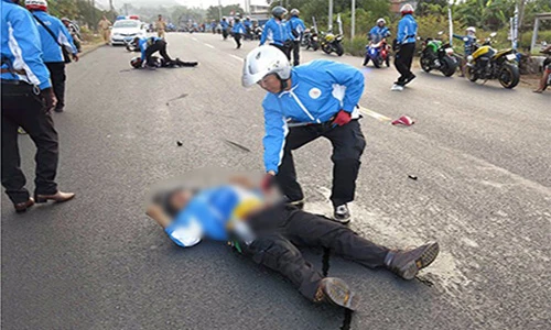 Clip tai nạn nghiêm trọng tại Giải đua xe đạp Bình Dương