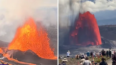Núi lửa Kilauea phun trào dữ dội, dung nham cao 152m tại Hawaii