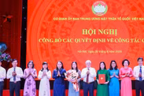 Công bố quyết định về công tác cán bộ tại Cơ quan Uỷ ban Trung ương MTTQ Việt Nam