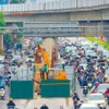 "Lô cốt" xuất hiện, đường Nguyễn Trãi gây ùn tắc kéo dài ở Hà Nội
