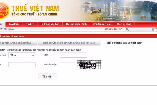 Nợ thuế bị tạm hoãn xuất cảnh, tra cứu cách nào?