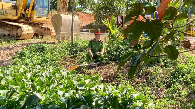 Cơ quan công an vào cuộc vụ xác minh vụ việc người dân tập trung phản đối trang trại lợn gây ô nhiễm môi trường tại thôn Long Tiến, xã Cẩm Tân (Thanh Hóa). cong-an-1754470441453.jpg