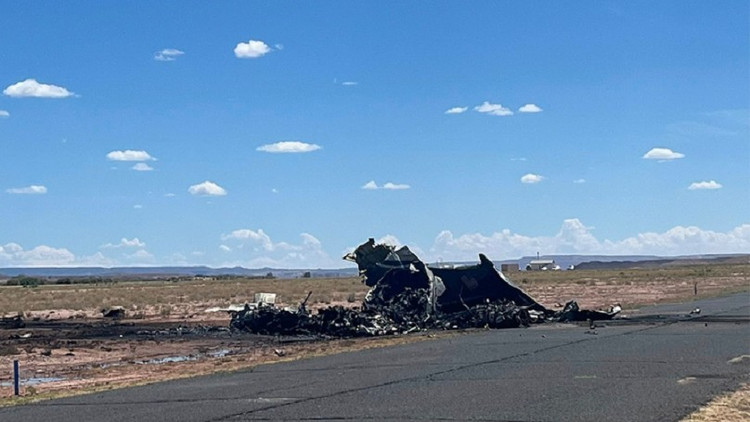 Hiện trường vụ tai nạn máy bay ở bang Arizona, Mỹ, ngày 5/8. Ảnh: Sở cảnh sát Navajo. a1.png