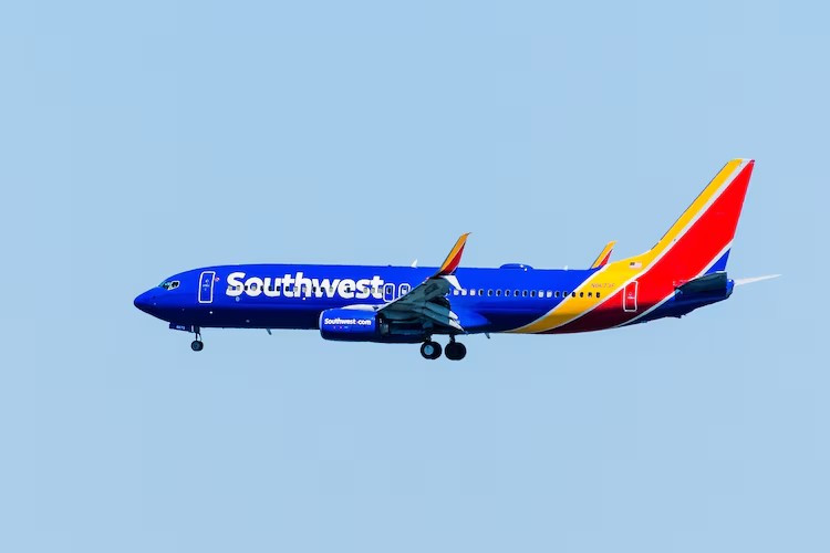Một chiếc máy bay của hãng hàng không Southwest Airlines. Ảnh: iStock. maybay.png