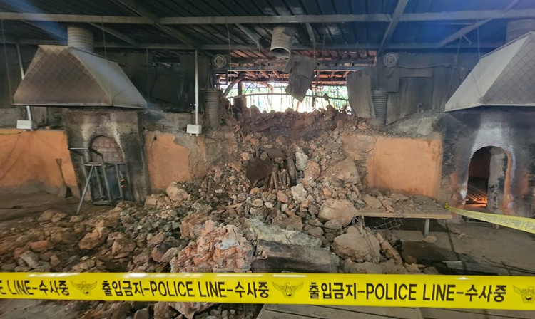 9月27日、韓国のサウナで発生したガス爆発の現場。写真:京畿道北道消防災害公社。 han2.png