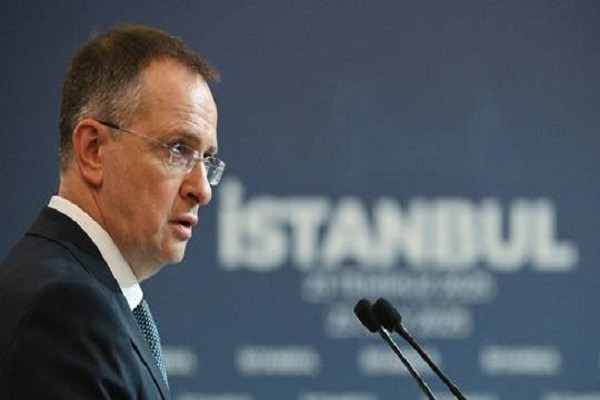 Trưởng đoàn đàm phán Nga Vladimir Medinsky. Ảnh: Sputnik. ukraine.png