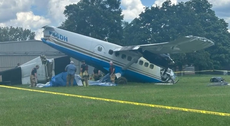 El accidente aéreo ocurrió en Tullahoma, Tennessee. Captura de pantalla de Fox News. maybay.png