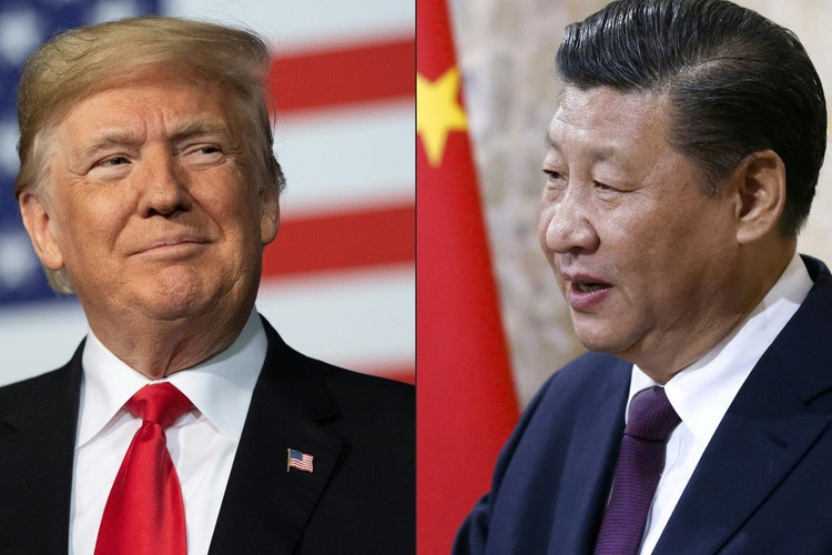 ប្រធានាធិបតីអាមេរិក Donald Trump (ឆ្វេង) និងប្រធានាធិបតីចិន Xi Jinping។ រូបថត៖ SCMP ។ trumptap.png