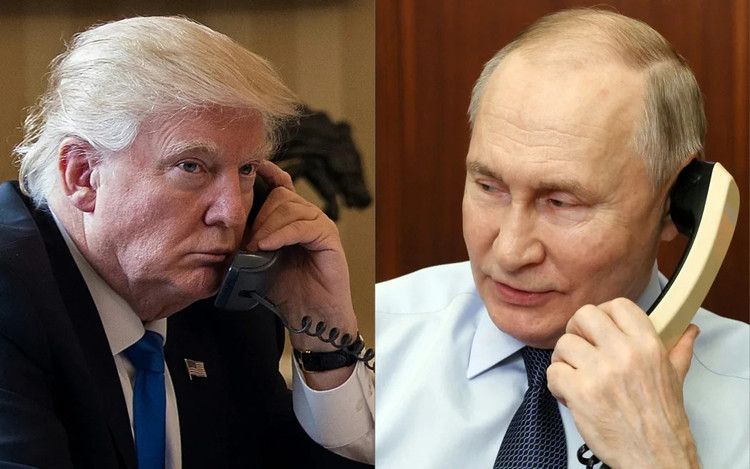 Tổng thống Nga Putin (phải) và Tổng thống Mỹ Donald Trump. Ảnh: RNZ. nga2.png