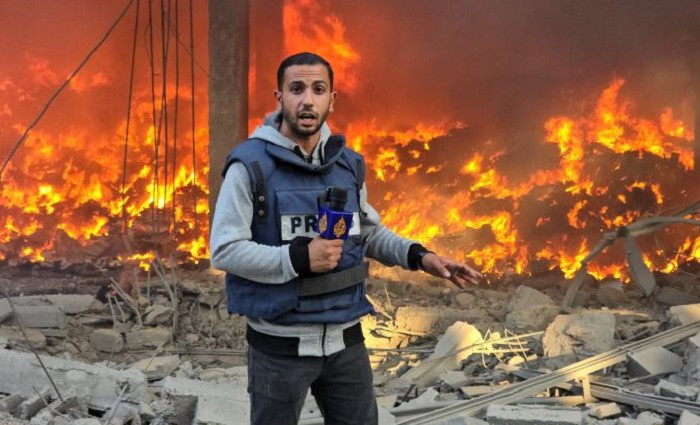 Phóng viên Anas al-Sharif của Al Jazeera. Ảnh: AJ. gaza.png