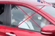 Xử phạt nam tài xế cho trẻ em ngồi cùng hàng ghế lái xe ở Hà Nội