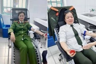 Hai nữ cán bộ Công an Cao Bằng kịp thời hiến máu cứu người nguy kịch