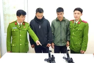 Phát hiện, xử lý 2 đối tượng tàng trữ trái phép súng nén hơi bắn đạn bi sắt