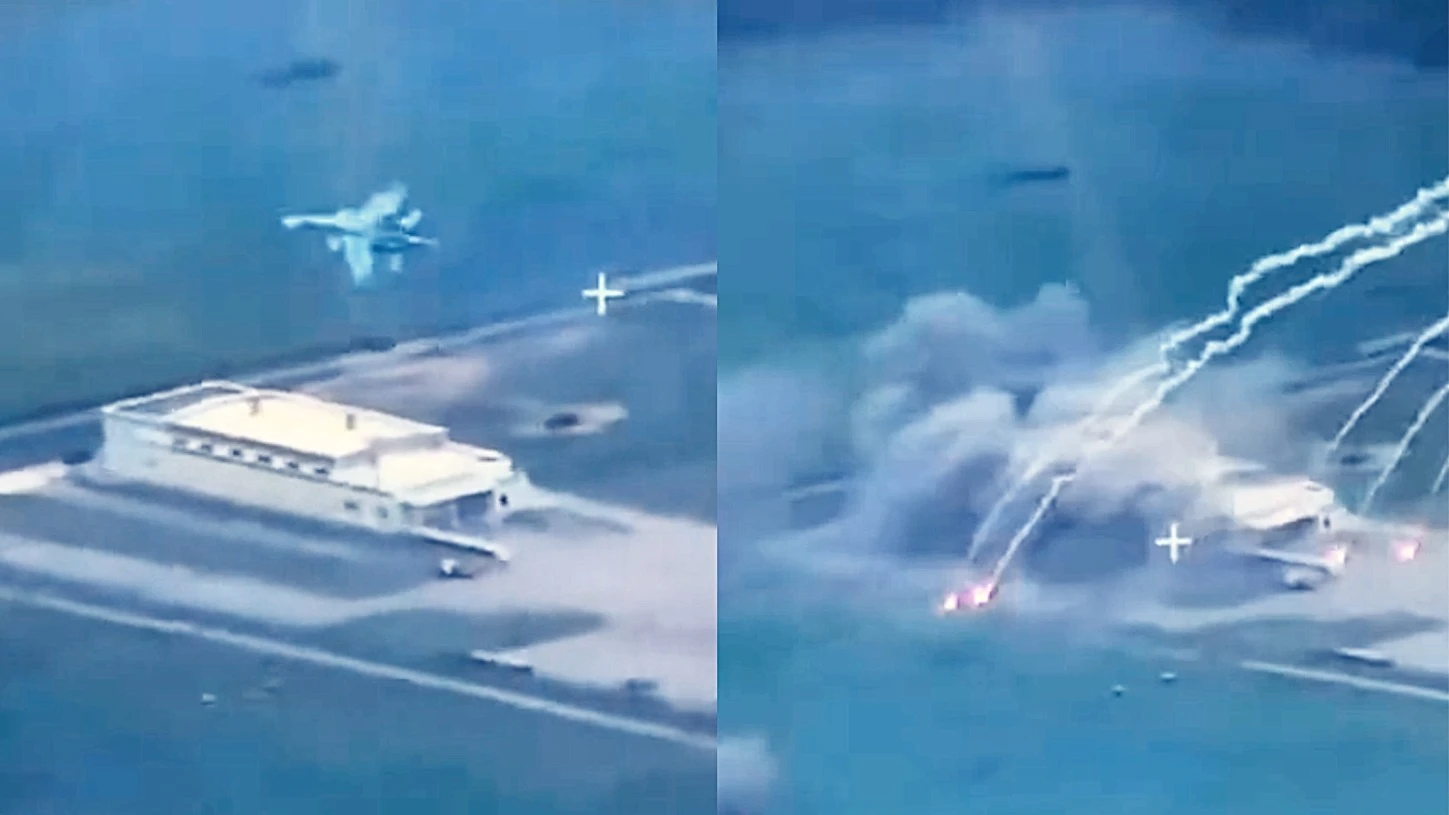 Tiết lộ đoạn video sốc về phi vụ ném bom của Su-34 Nga