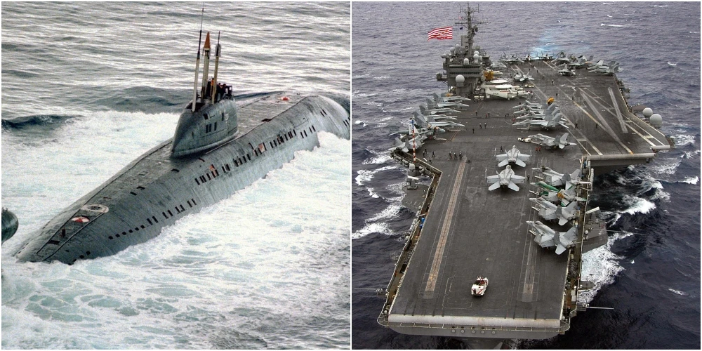 Kinh hoàng những vụ tàu ngầm Liên Xô đâm vào tàu sân bay Mỹ