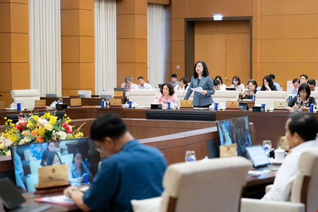 Bộ trưởng Đào Hồng Lan trình UBTVQH 4 chính sách mới của dự án Luật Dân số - Ảnh BVCC bo-truong-lan.jpg