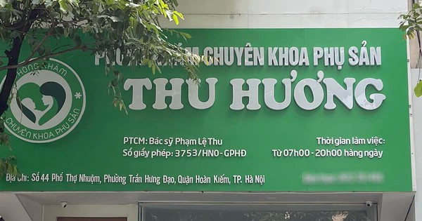 Phòng khám Sản phụ khoa Thu Hương tại địa chỉ 44 Thợ Nhuộm, phường Cửa Nam liên quan đến phản ánh 'cò mồi' bệnh viện - Ảnh Internet san-phu-ma.jpg