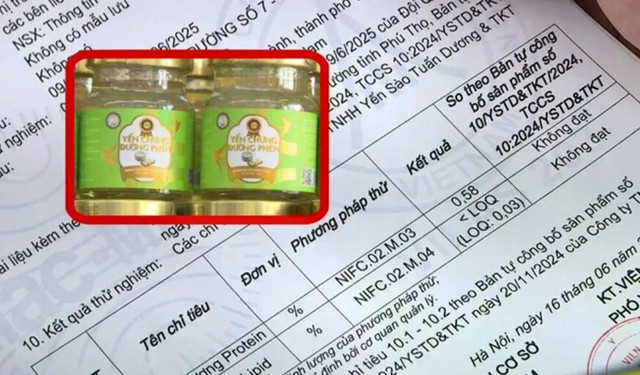 Kết quả kiểm định chất lượng yến chưng giả của Tuấn Dương & TKT - Ảnh minh họa nguồn Internet yen-gia1.jpg